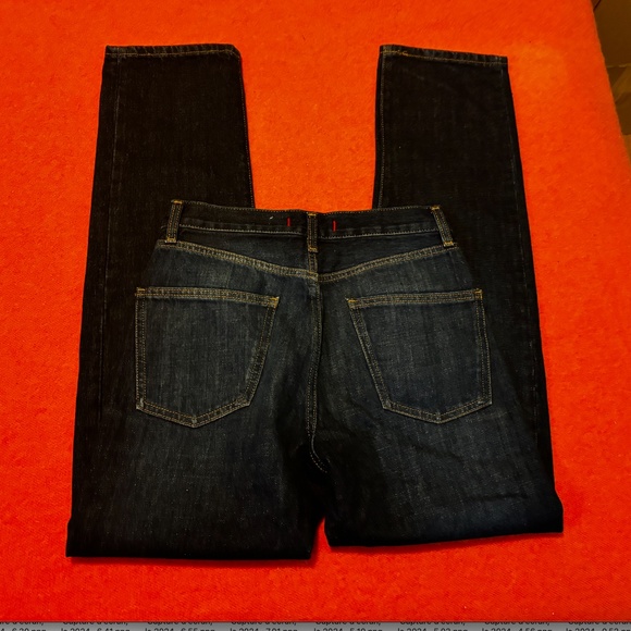 Zara ZW high rise straight cut full length dark wash jeans made in EU NWT - Picture 8 of 8